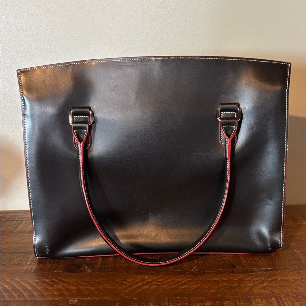 LODIS, Genuine Black Leather Tote Bag - Picture 4 of 8